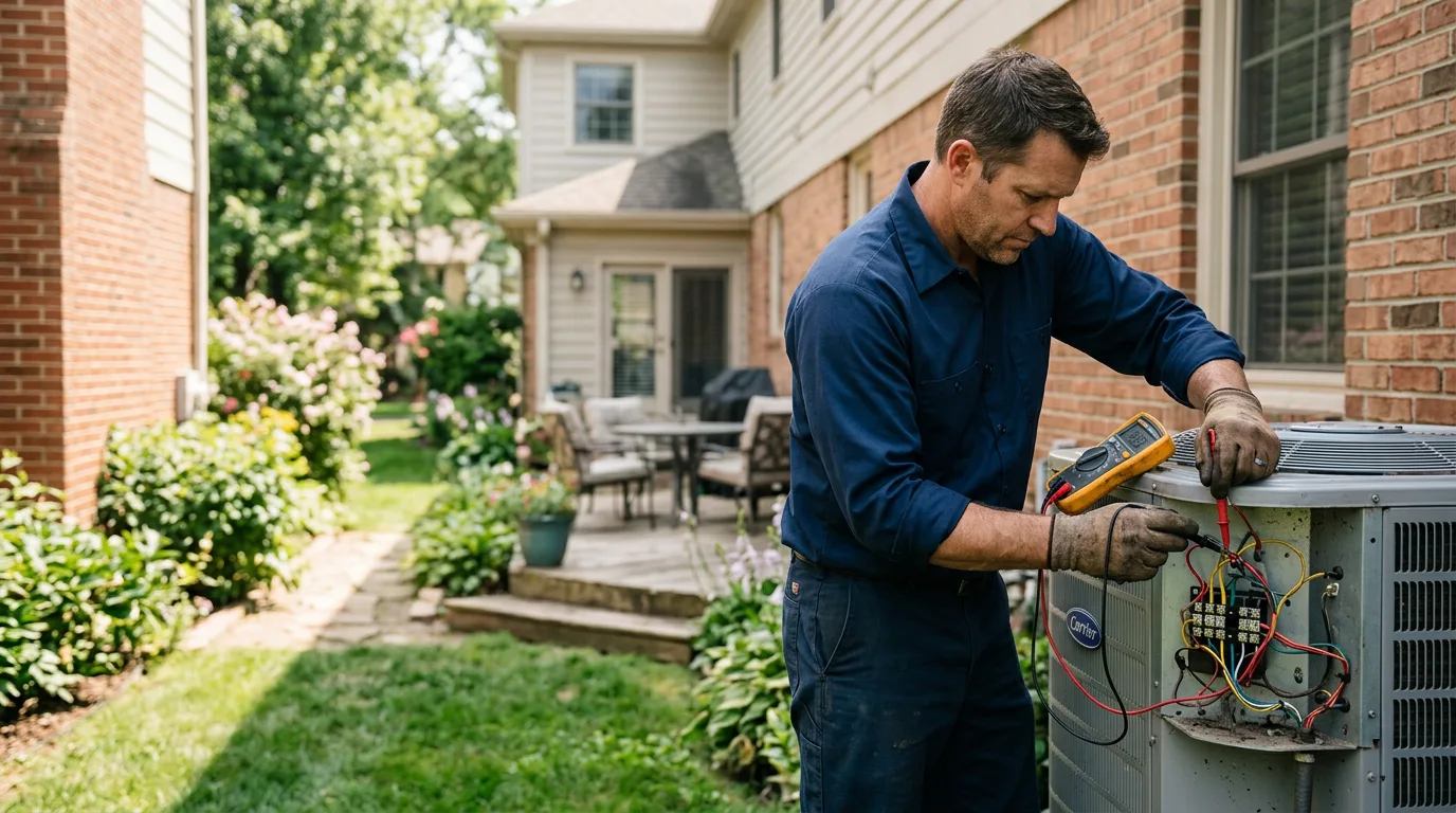 HVAC technician working near Center Valley, PA